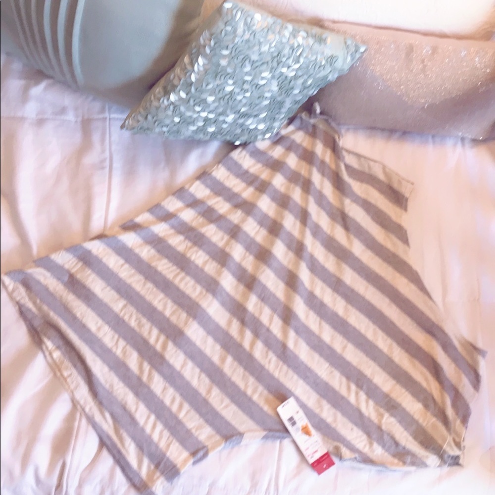 NWT Bongo XL Asymmetrical striped top
